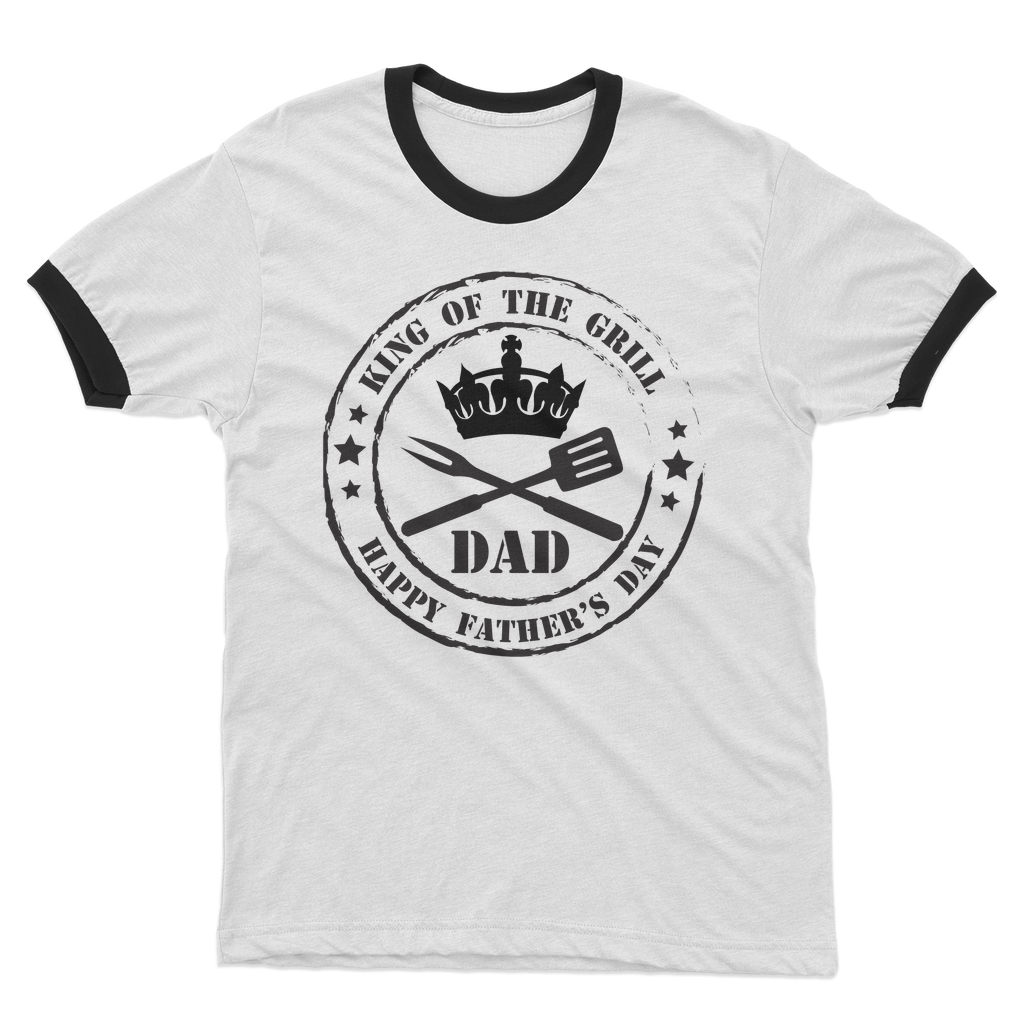King of the Grill Adult Ringer T-Shirt - DirectlyPersonalised