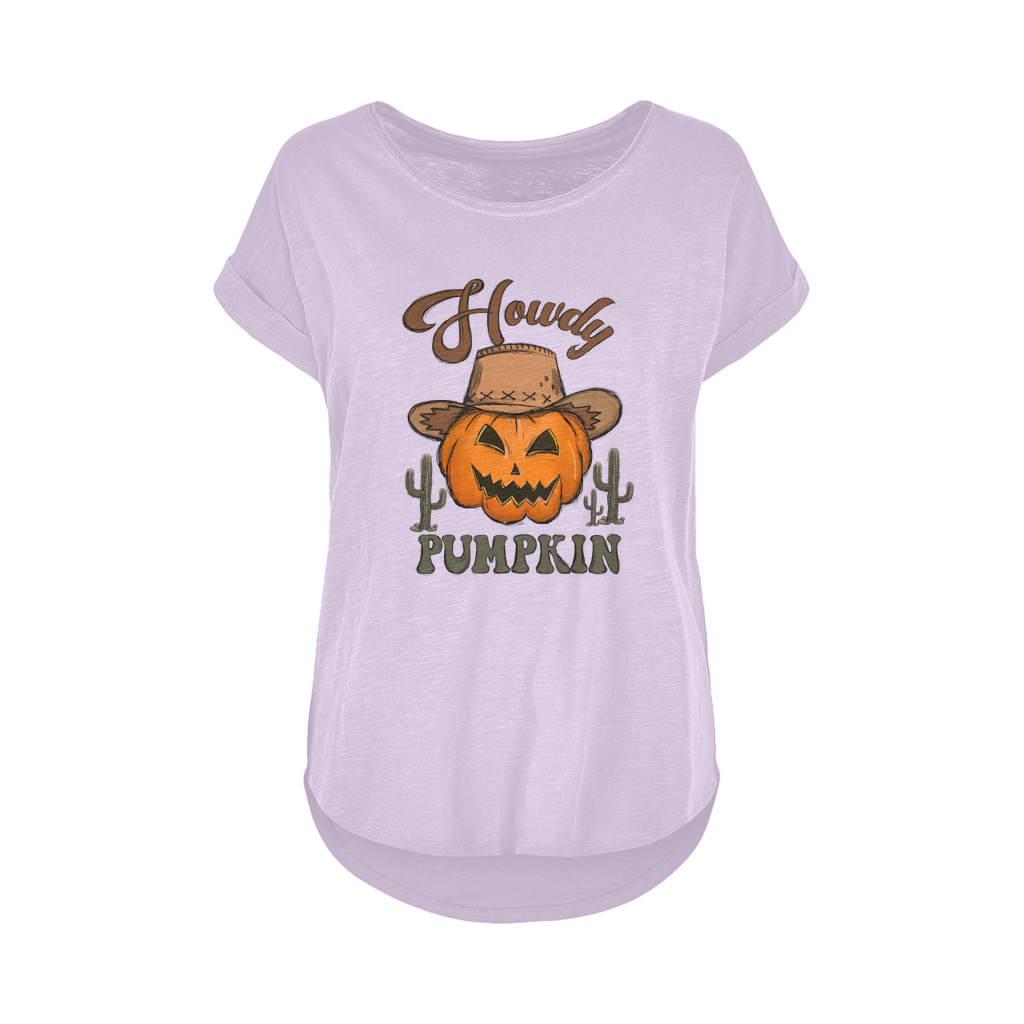 HOWDY PUMPKIN Women's Long Slub T-Shirt XS-5XL - DirectlyPersonalised