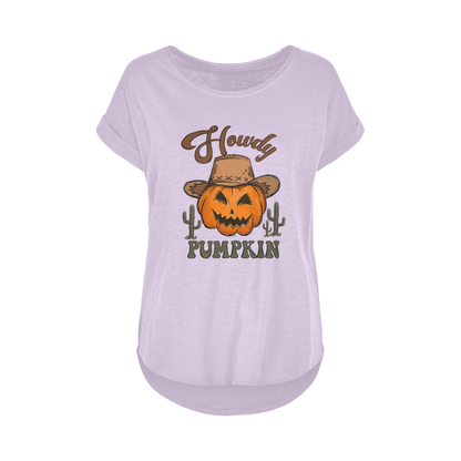 HOWDY PUMPKIN Women's Long Slub T-Shirt XS-5XL - DirectlyPersonalised