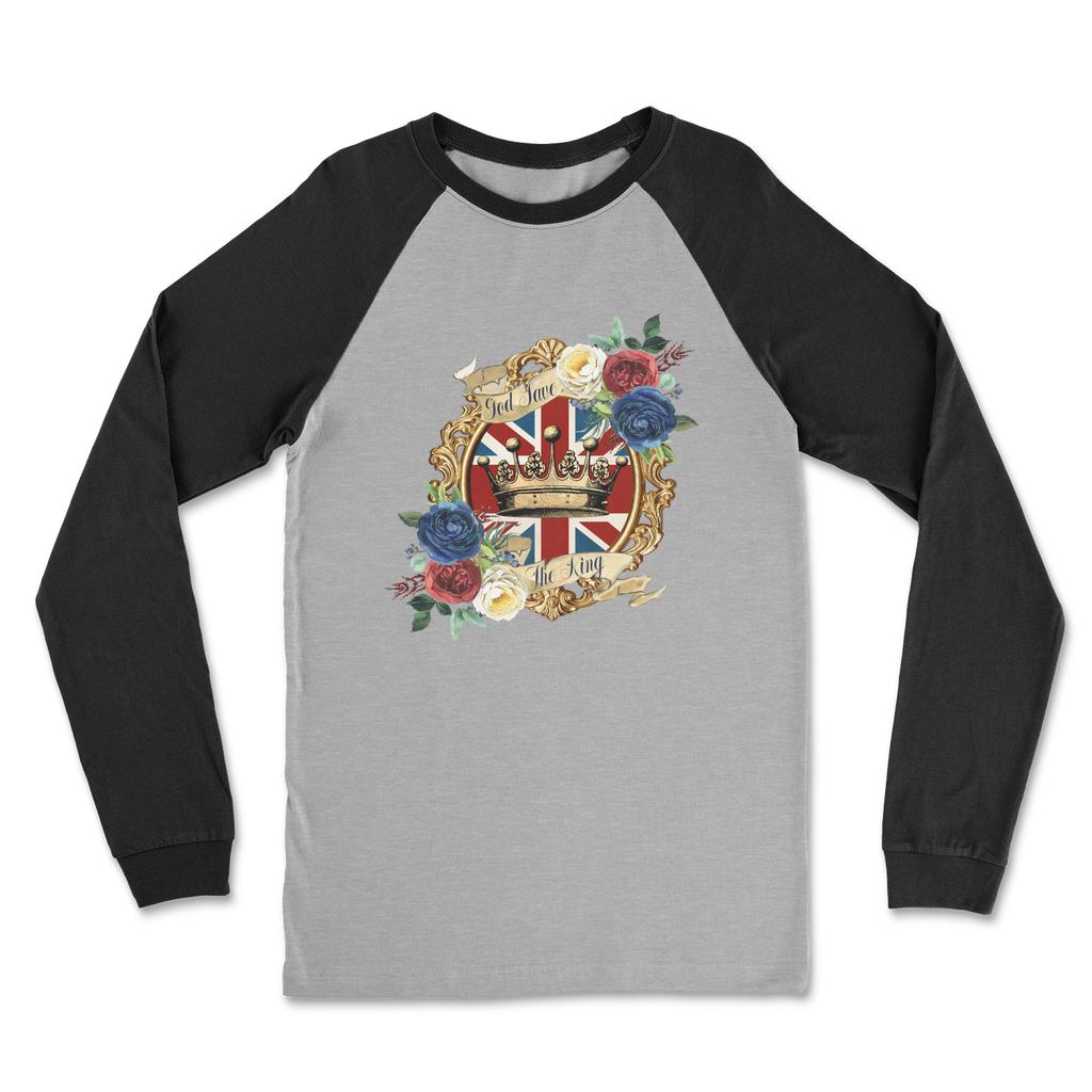 GOD SAVE THE KING Classic Raglan Long Sleeve Shirt - DirectlyPersonalised