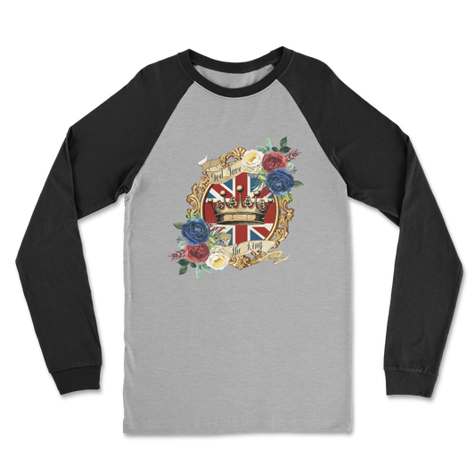 GOD SAVE THE KING Classic Raglan Long Sleeve Shirt - DirectlyPersonalised