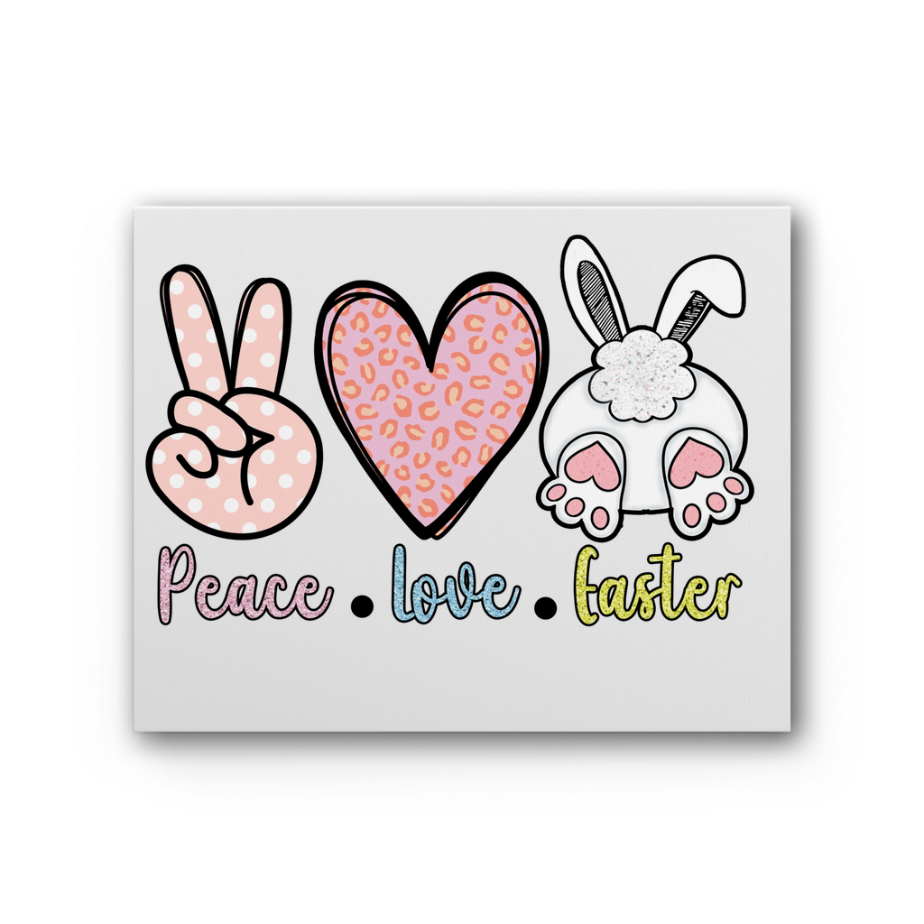 PEACE LOVE EASTER Premium Stretched Canvas - DirectlyPersonalised