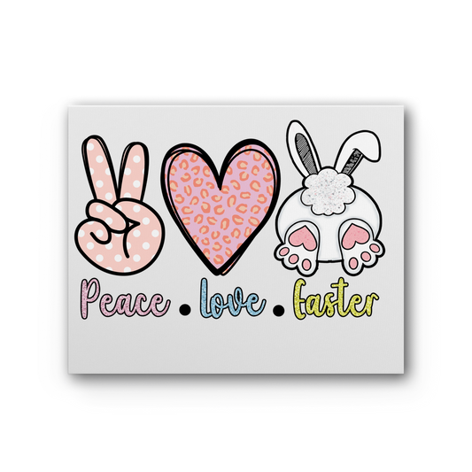 PEACE LOVE EASTER Premium Stretched Canvas - DirectlyPersonalised