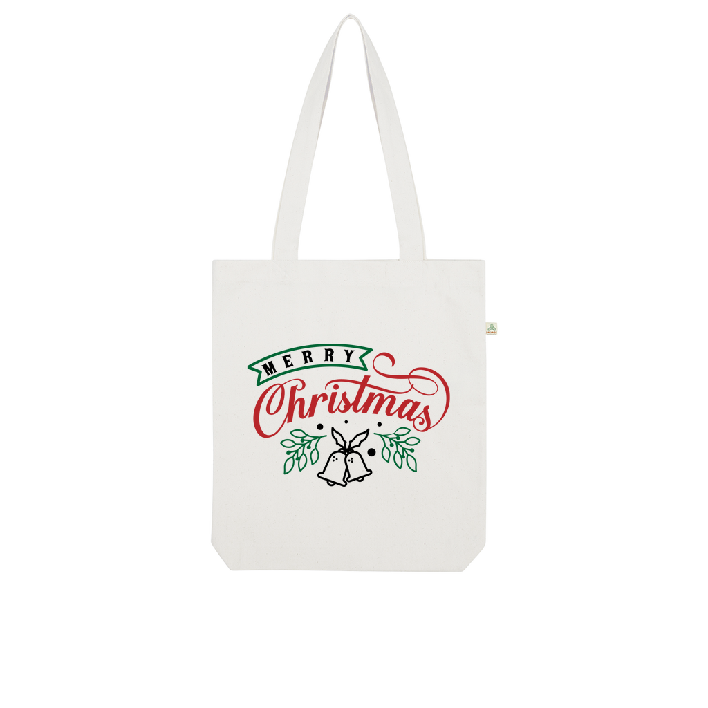 Merry Christmas Organic Tote Bag - DirectlyPersonalised