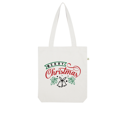 Merry Christmas Organic Tote Bag - DirectlyPersonalised