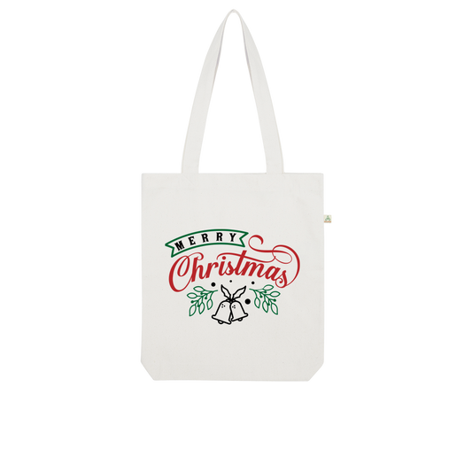 Merry Christmas Organic Tote Bag - DirectlyPersonalised