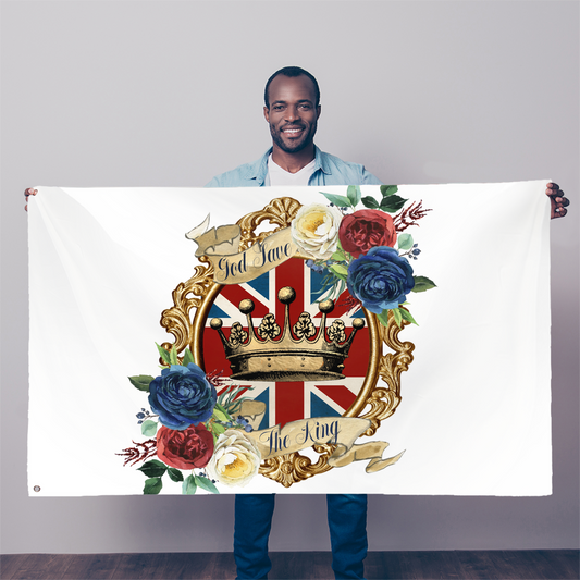 GOD SAVE THE KING Sublimation Flag - DirectlyPersonalised