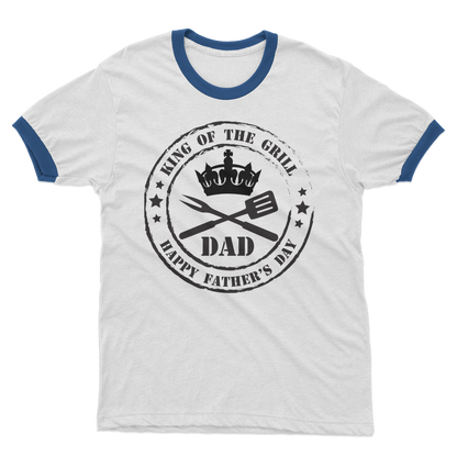 King of the Grill Adult Ringer T-Shirt - DirectlyPersonalised