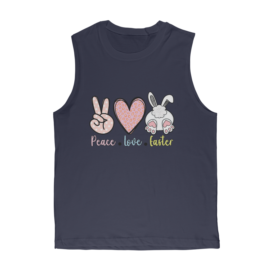 PEACE LOVE EASTER Classic Adult Muscle Top - DirectlyPersonalised