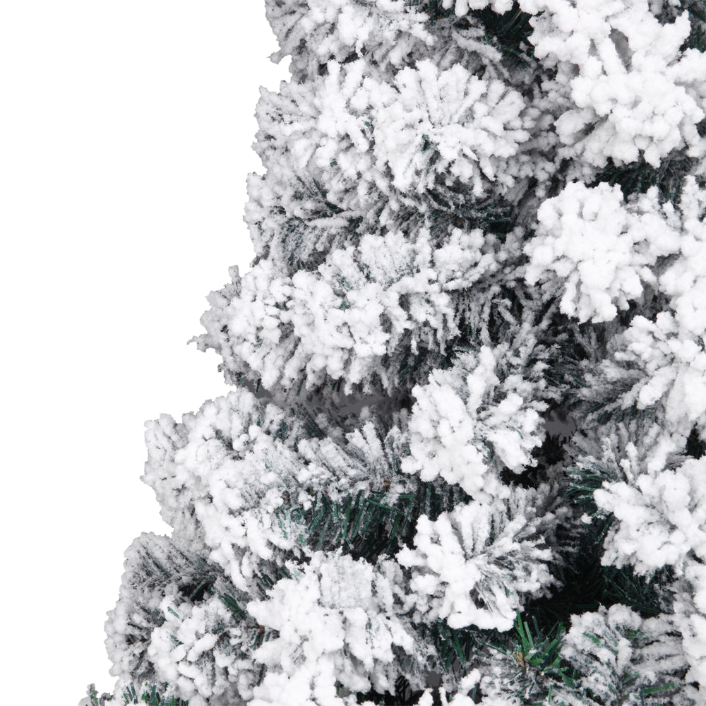 7ft PVC Flocking Christmas Tree 1300 Branches Spread Out Natural Tree - DirectlyPersonalised