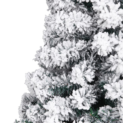 7ft PVC Flocking Christmas Tree 1300 Branches Spread Out Natural Tree - DirectlyPersonalised