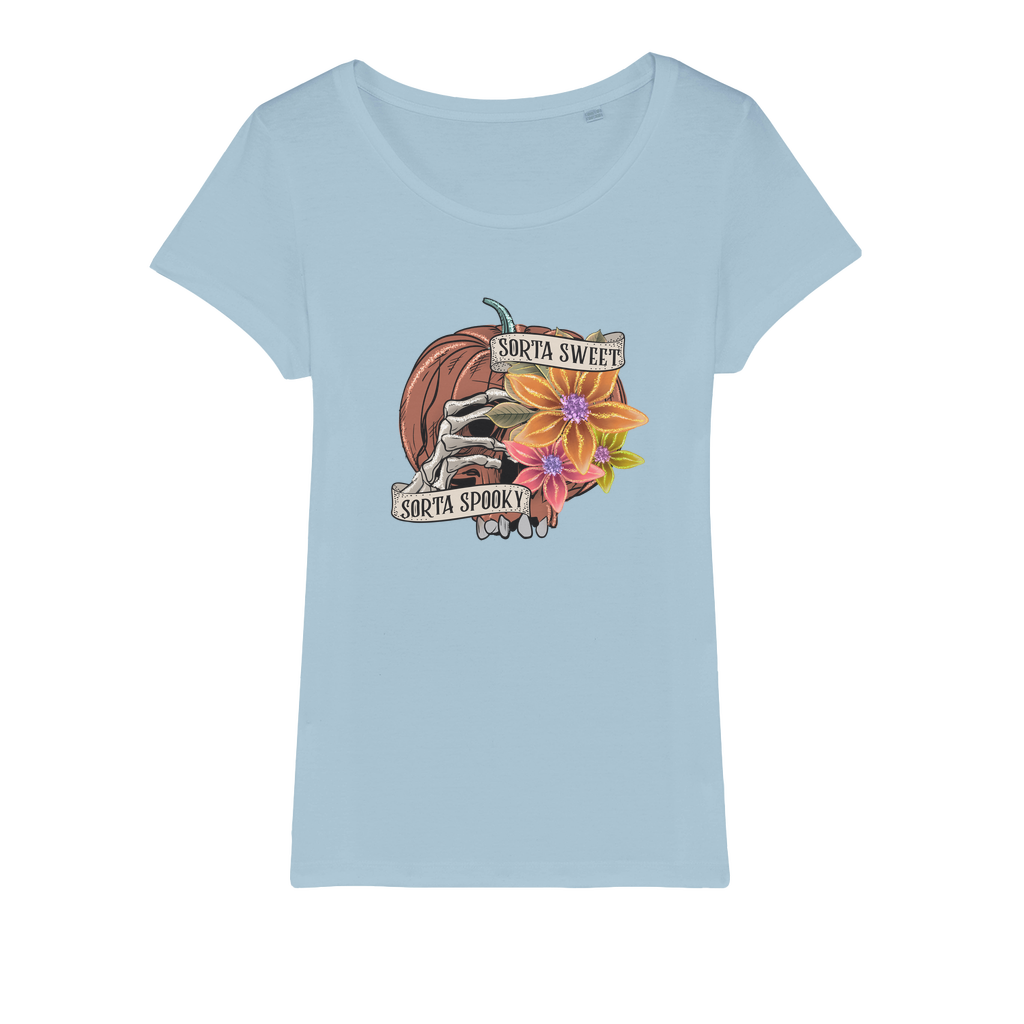 SORTA SWEET - SORTA SPOOKY Organic Jersey Womens T-Shirt - DirectlyPersonalised