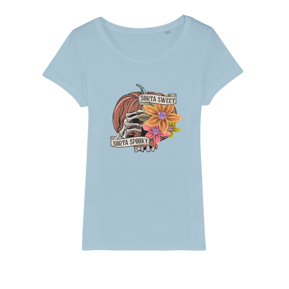 SORTA SWEET - SORTA SPOOKY Organic Jersey Womens T-Shirt - DirectlyPersonalised