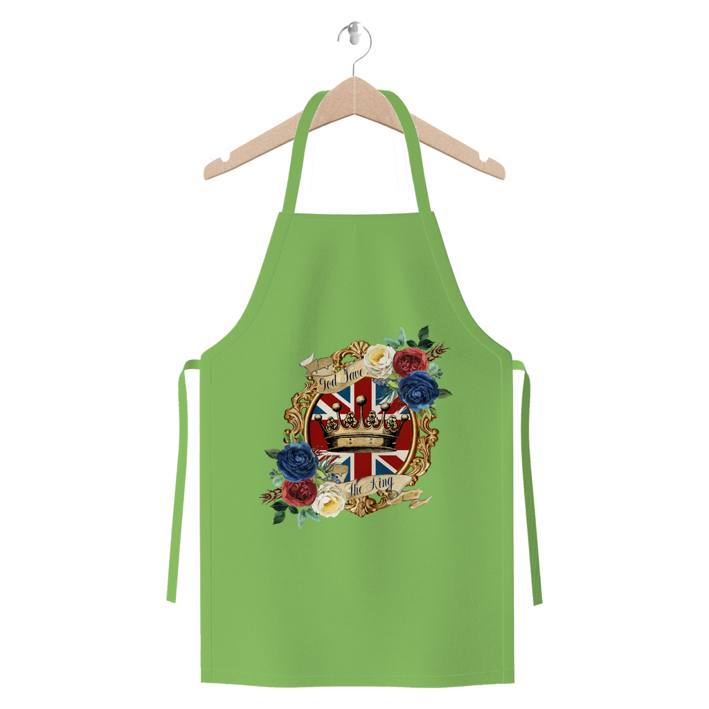 GOD SAVE THE KING Premium Jersey Apron - DirectlyPersonalised