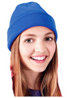 Kids Cuffed Beanie - Knitted Hats - Embroidered Logo - Minimum order Quantity 10
