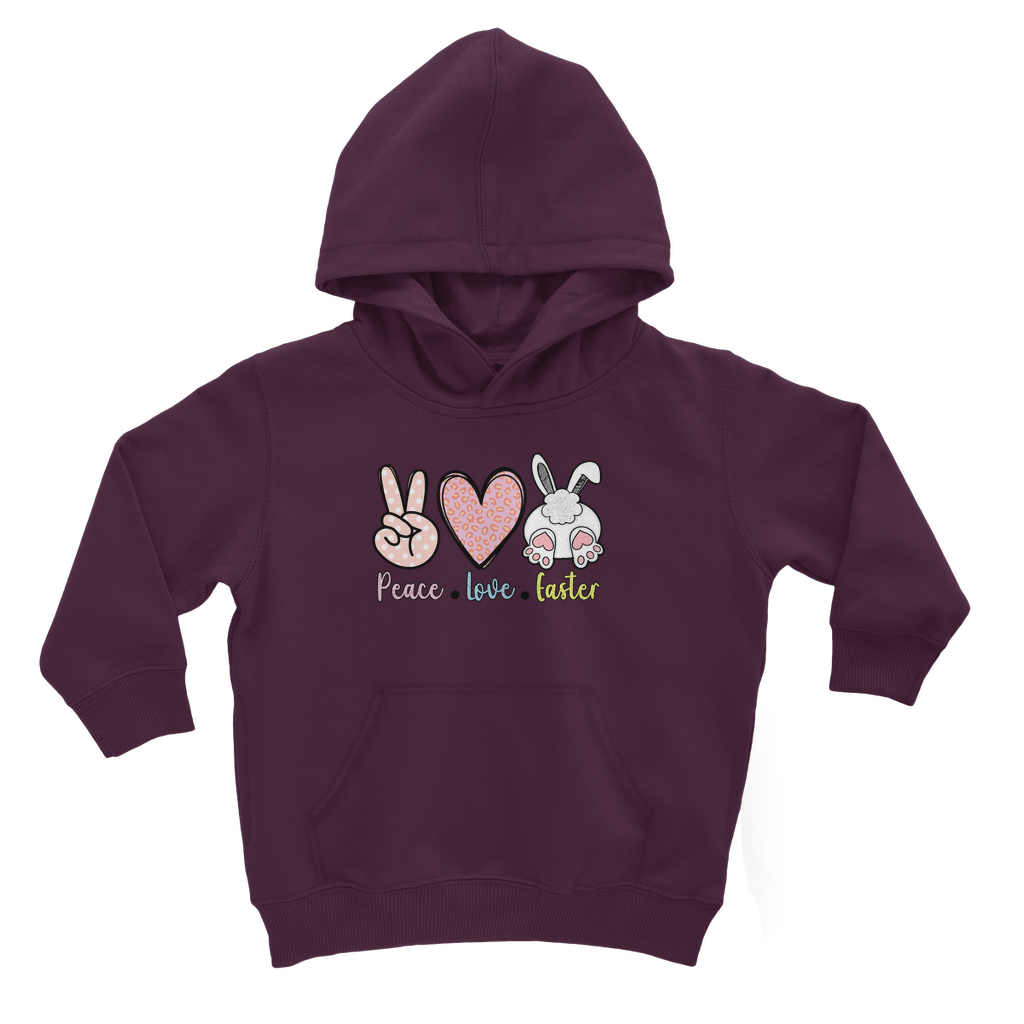 PEACE LOVE EASTER Classic Kids Hoodie - DirectlyPersonalised