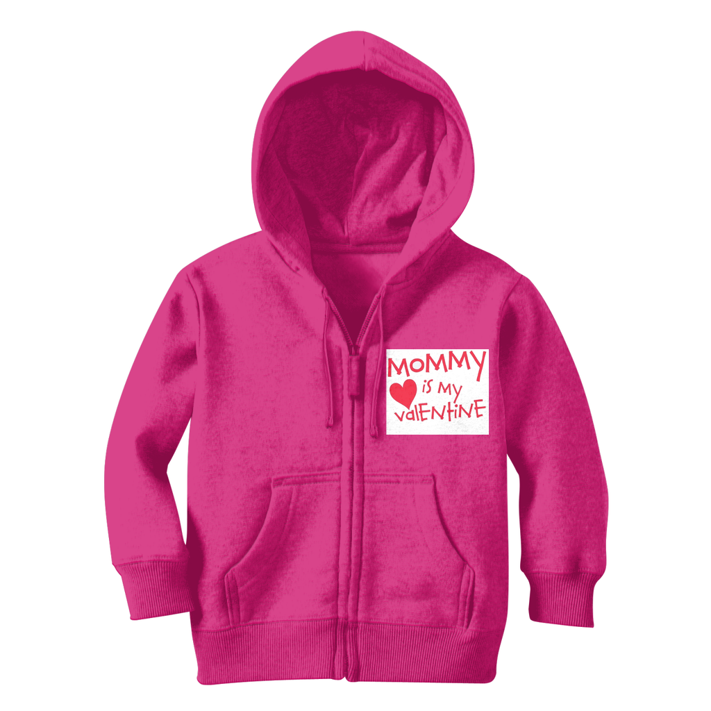 Mummys Valentine Classic Kids Zip Hoodie - DirectlyPersonalised