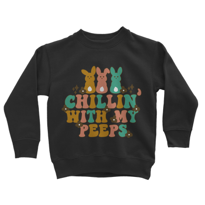 Chillin with my peeps Classic Kids Sweatshirt - DirectlyPersonalised