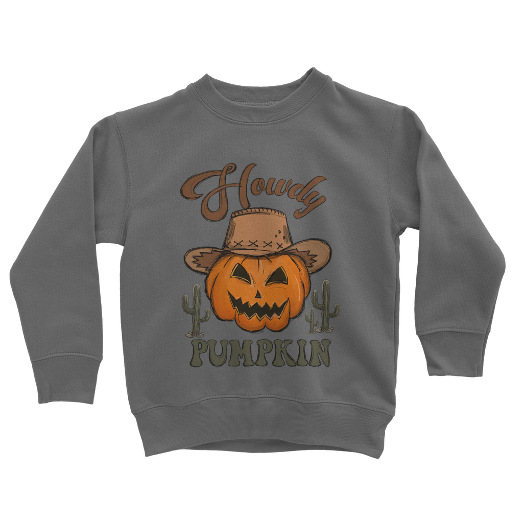 HOWDY PUMPKIN Classic Kids Sweatshirt - DirectlyPersonalised
