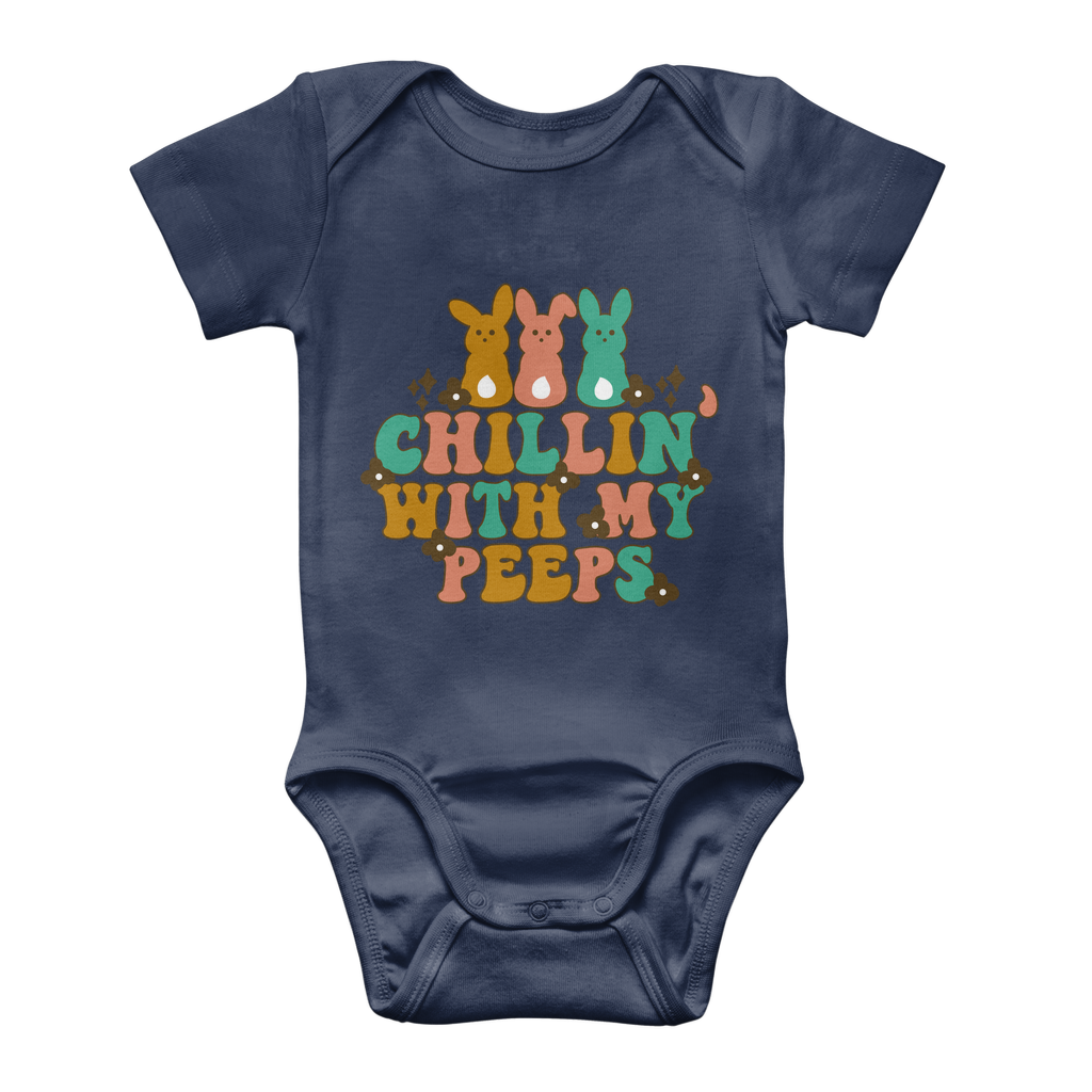 Chillin with my peeps Classic Baby Onesie Bodysuit - DirectlyPersonalised