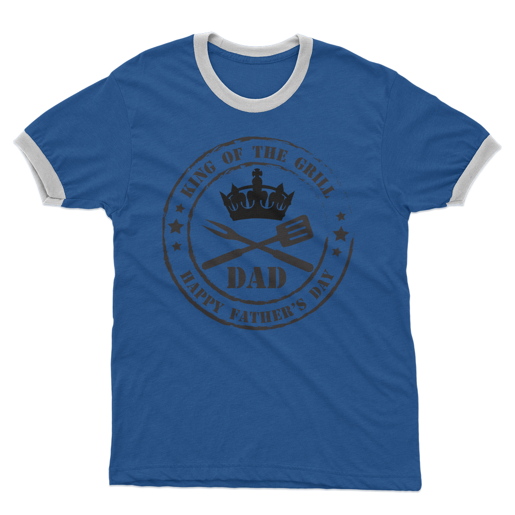 King of the Grill Adult Ringer T-Shirt - DirectlyPersonalised
