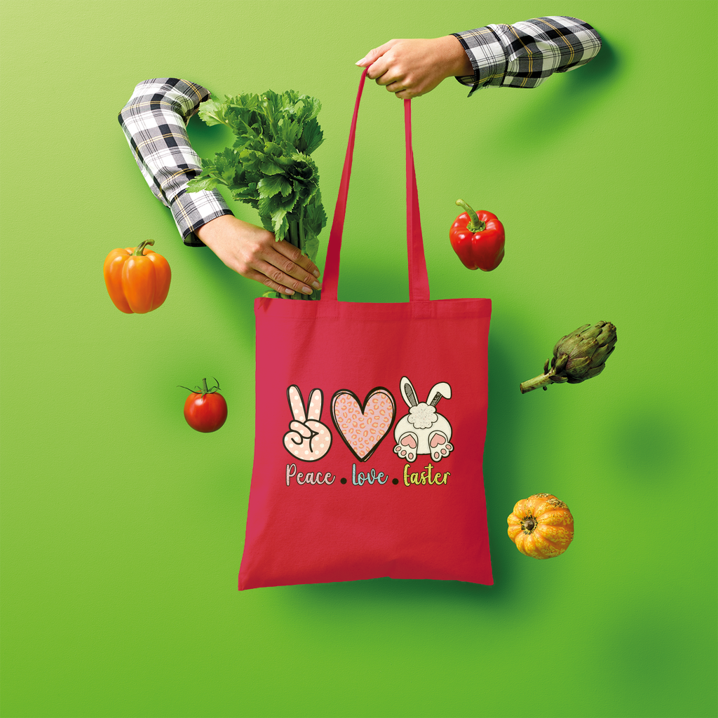 PEACE LOVE EASTER Shopper Tote Bag - DirectlyPersonalised