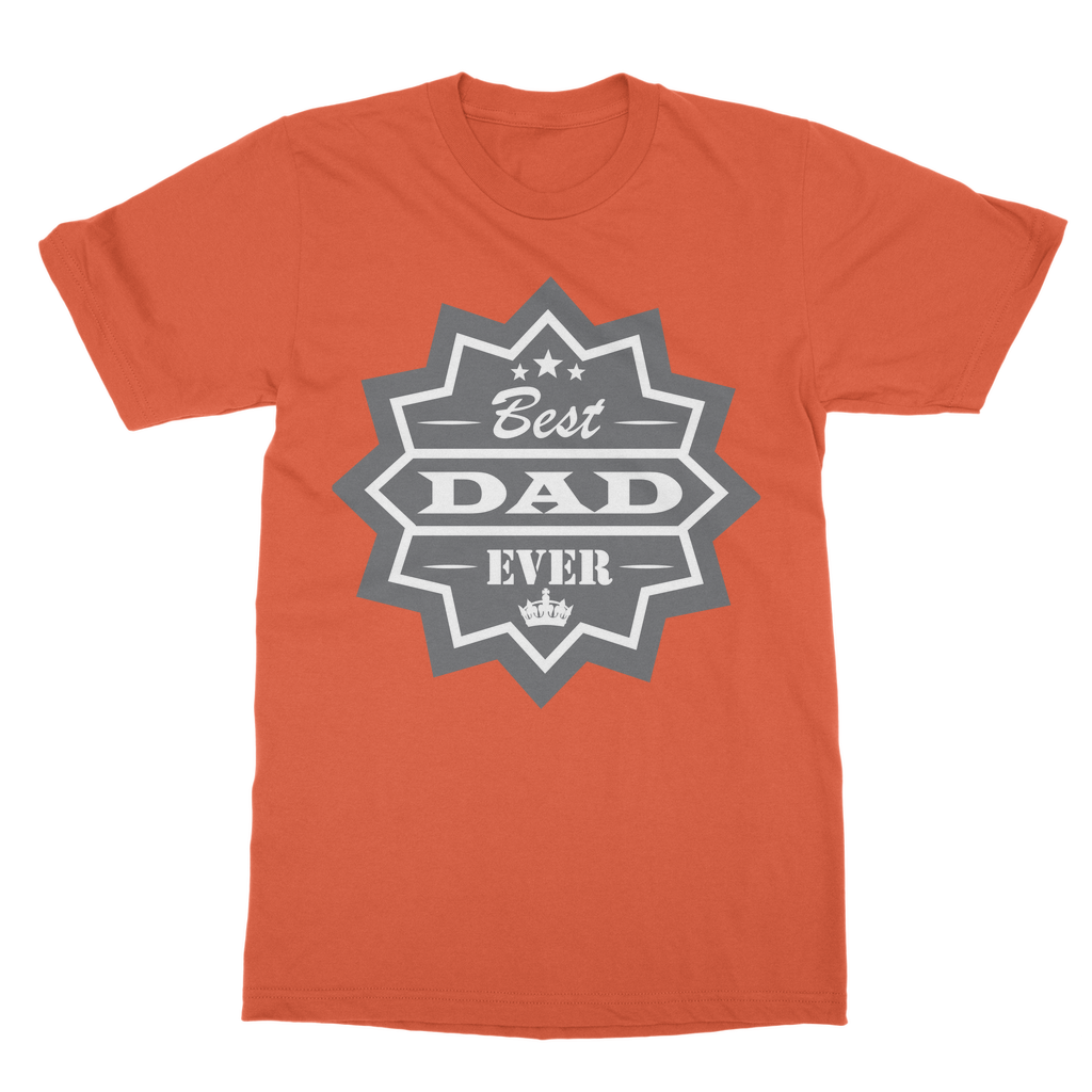 Best Dad Ever Classic Heavy Cotton Adult T-Shirt - DirectlyPersonalised
