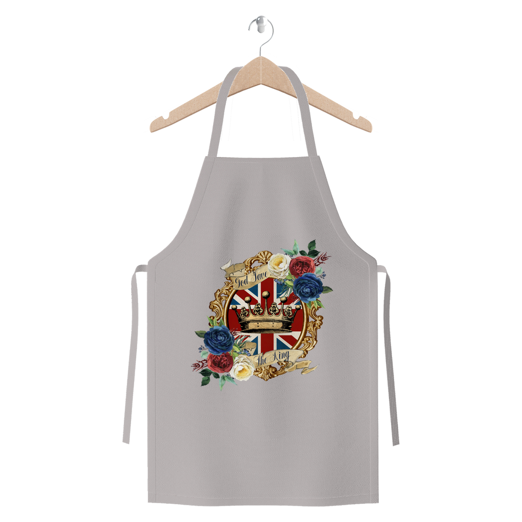 GOD SAVE THE KING Premium Jersey Apron - DirectlyPersonalised