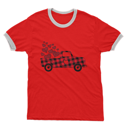 Love Truck Adult Ringer T-Shirt - DirectlyPersonalised