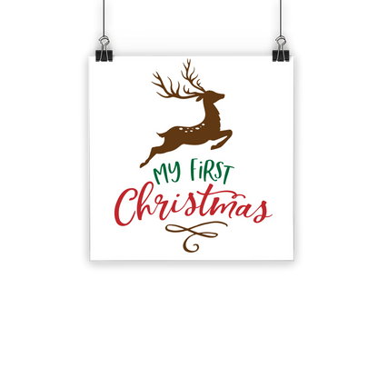My First Christmas Colour Classic Poster - DirectlyPersonalised