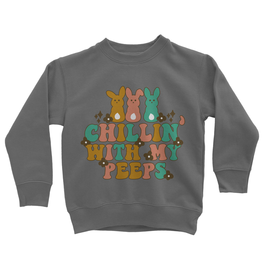 Chillin with my peeps Classic Kids Sweatshirt - DirectlyPersonalised