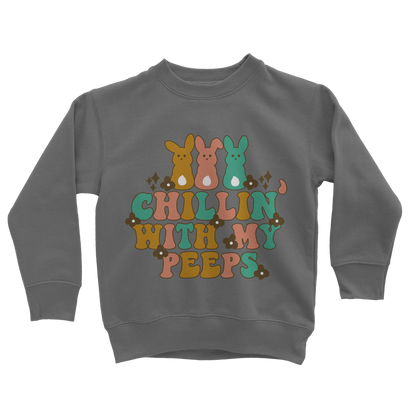 Chillin with my peeps Classic Kids Sweatshirt - DirectlyPersonalised