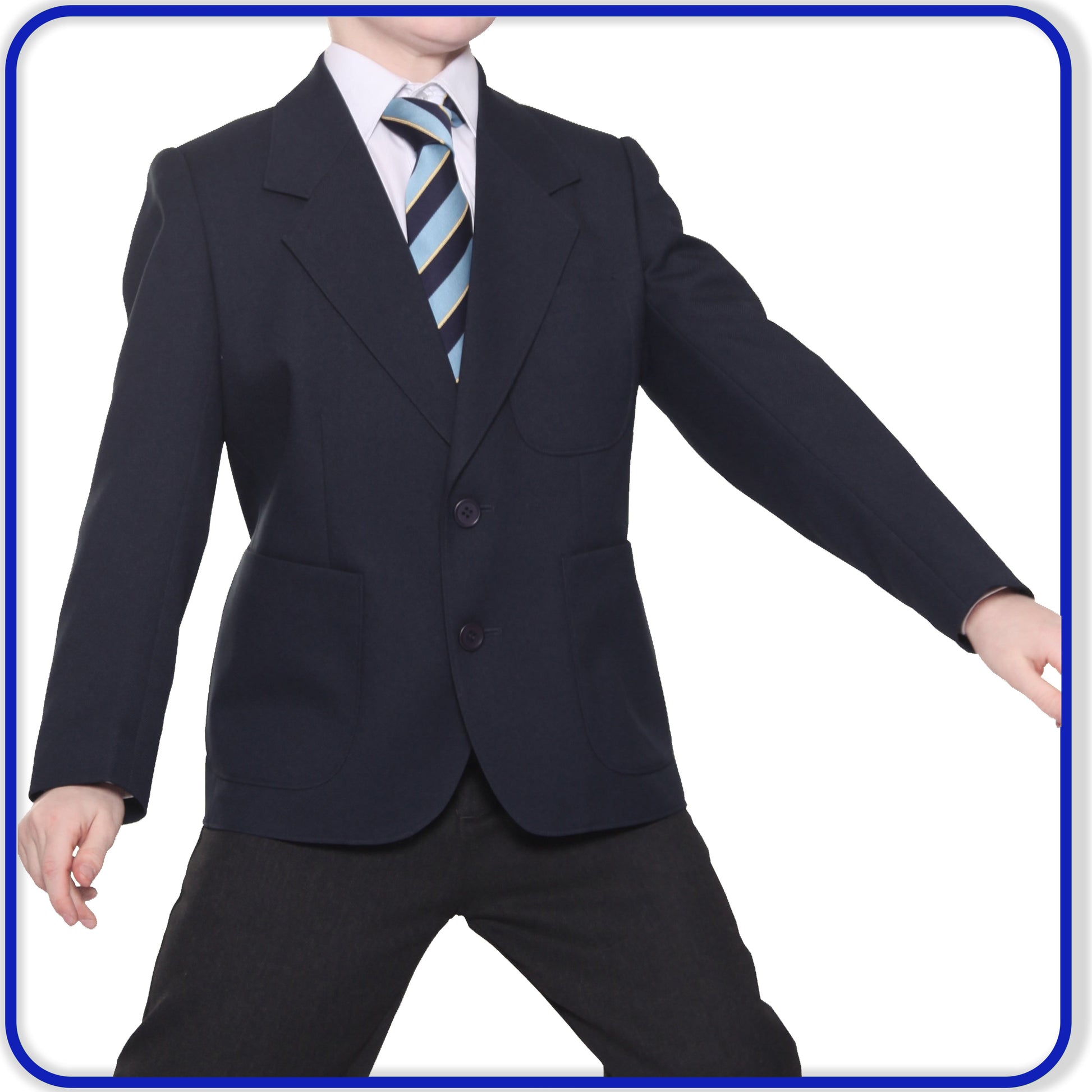 Boys Blazers - Bottle, Navy, Black - DirectlyPersonalised