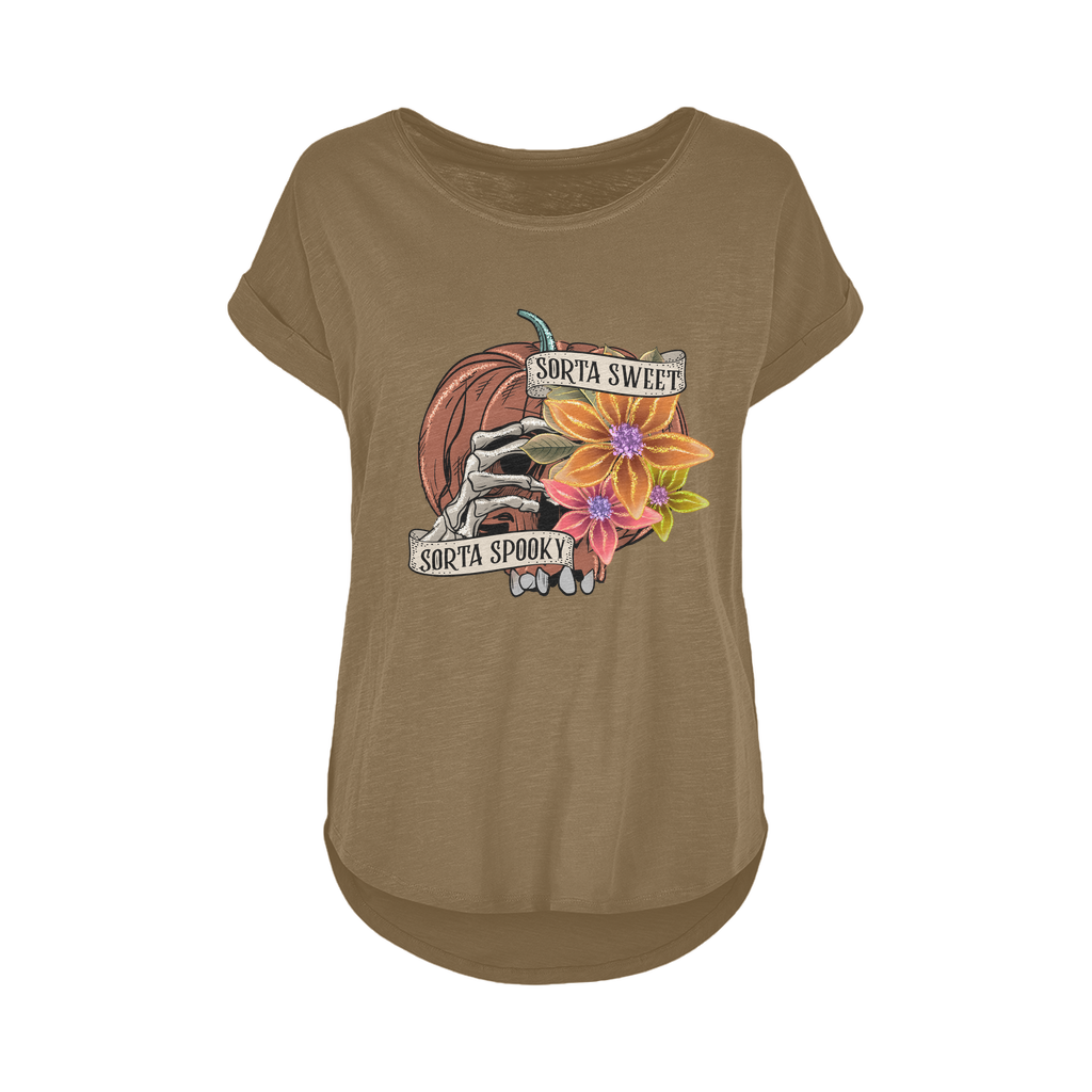 SORTA SWEET - SORTA SPOOKY Women's Long Slub T-Shirt XS-5XL - DirectlyPersonalised