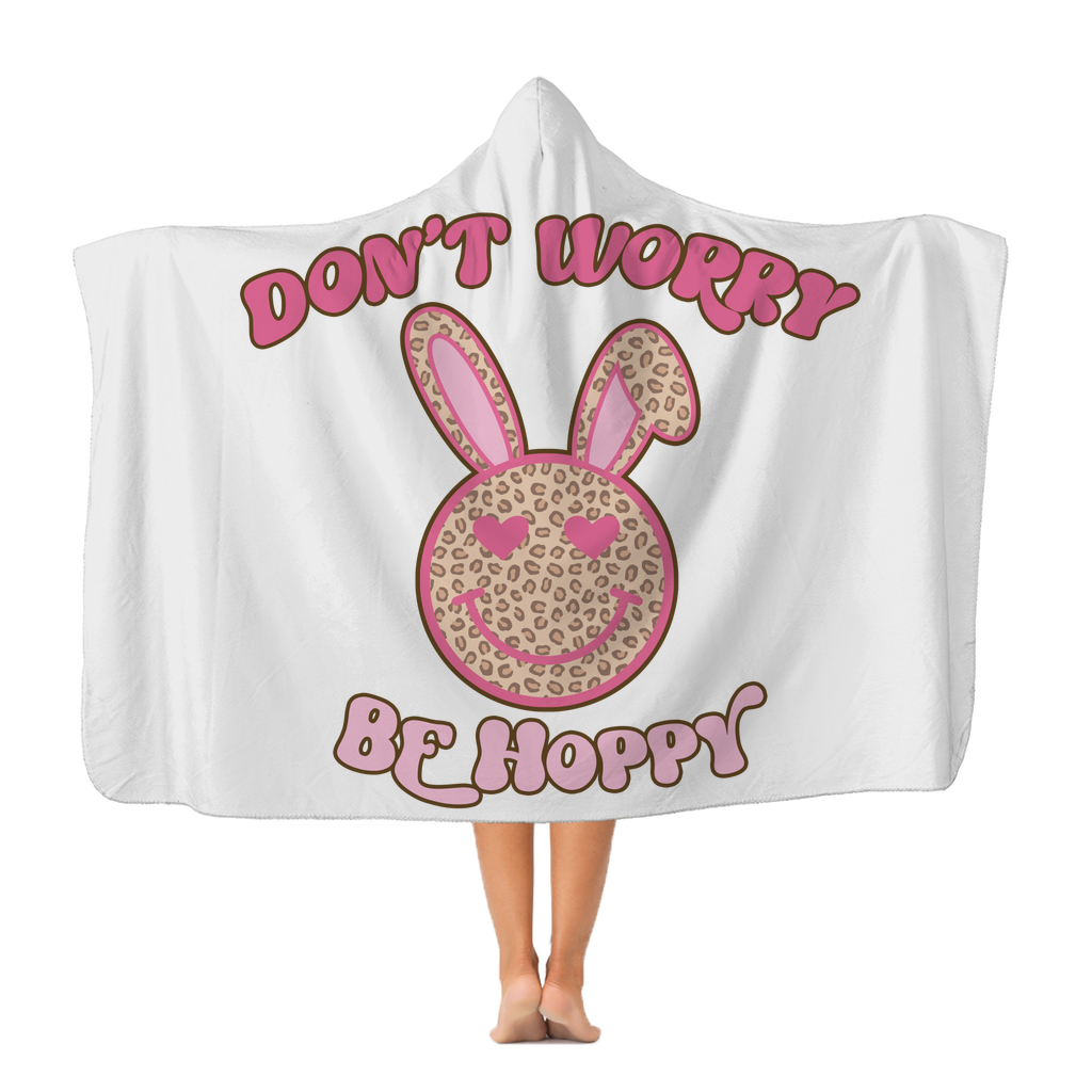 Don't worry be 'happy' Classic Adult Hooded Blanket - DirectlyPersonalised