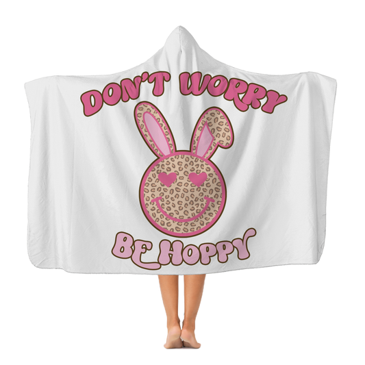 Don't worry be 'happy' Classic Adult Hooded Blanket - DirectlyPersonalised