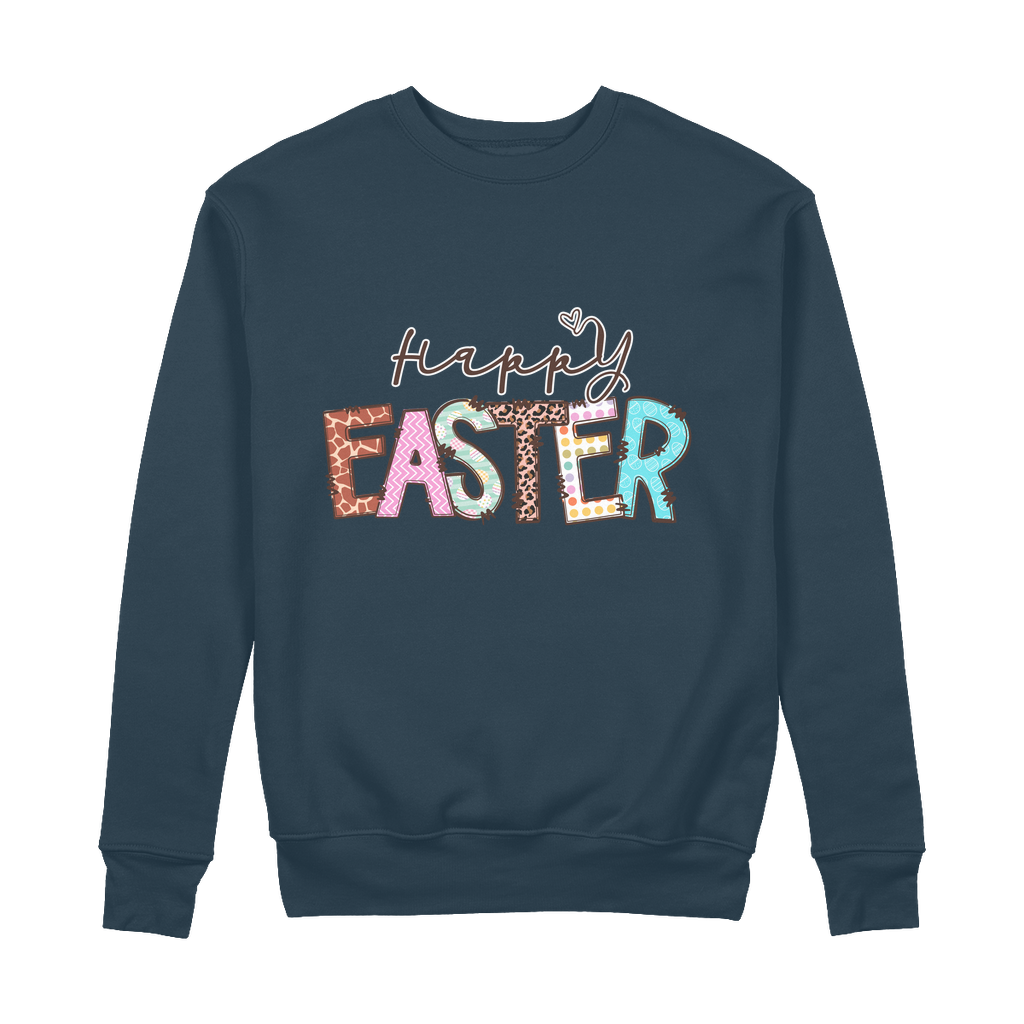 Happy Easter 100% Organic Cotton Sweatshirt - DirectlyPersonalised