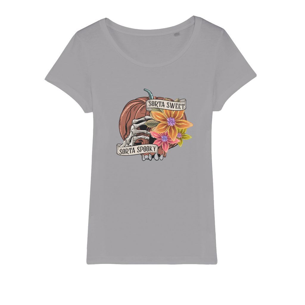 SORTA SWEET - SORTA SPOOKY Organic Jersey Womens T-Shirt - DirectlyPersonalised