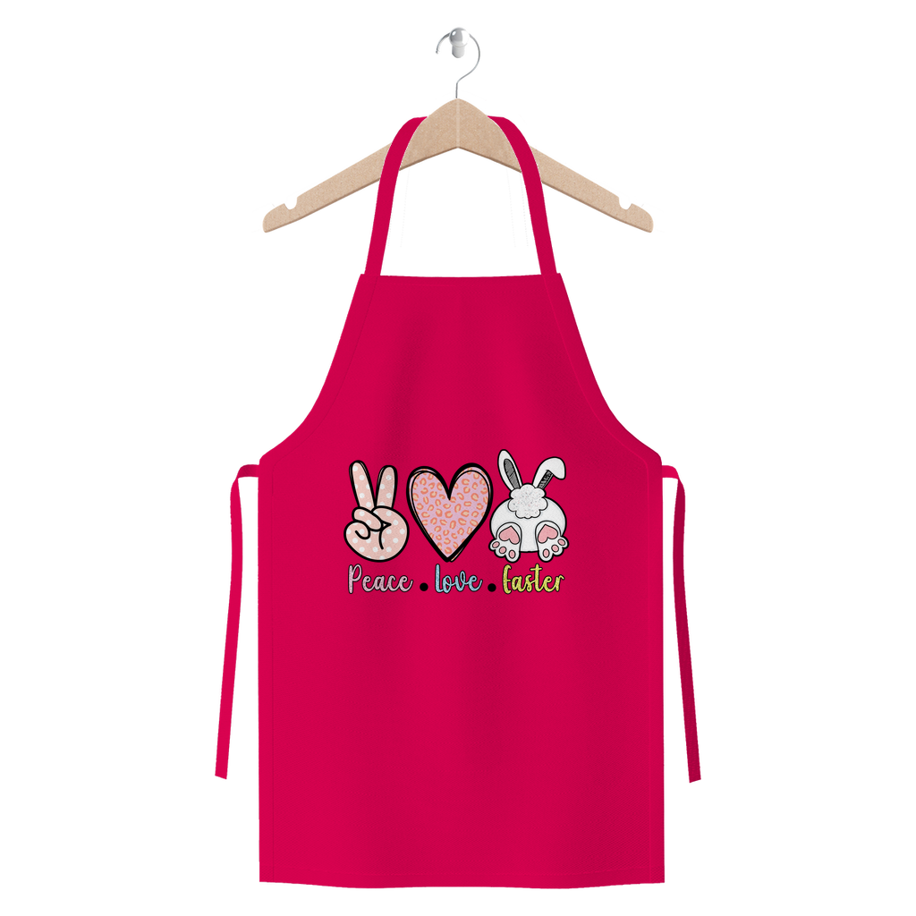 PEACE LOVE EASTER Premium Jersey Apron - DirectlyPersonalised