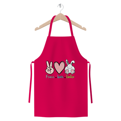 PEACE LOVE EASTER Premium Jersey Apron - DirectlyPersonalised