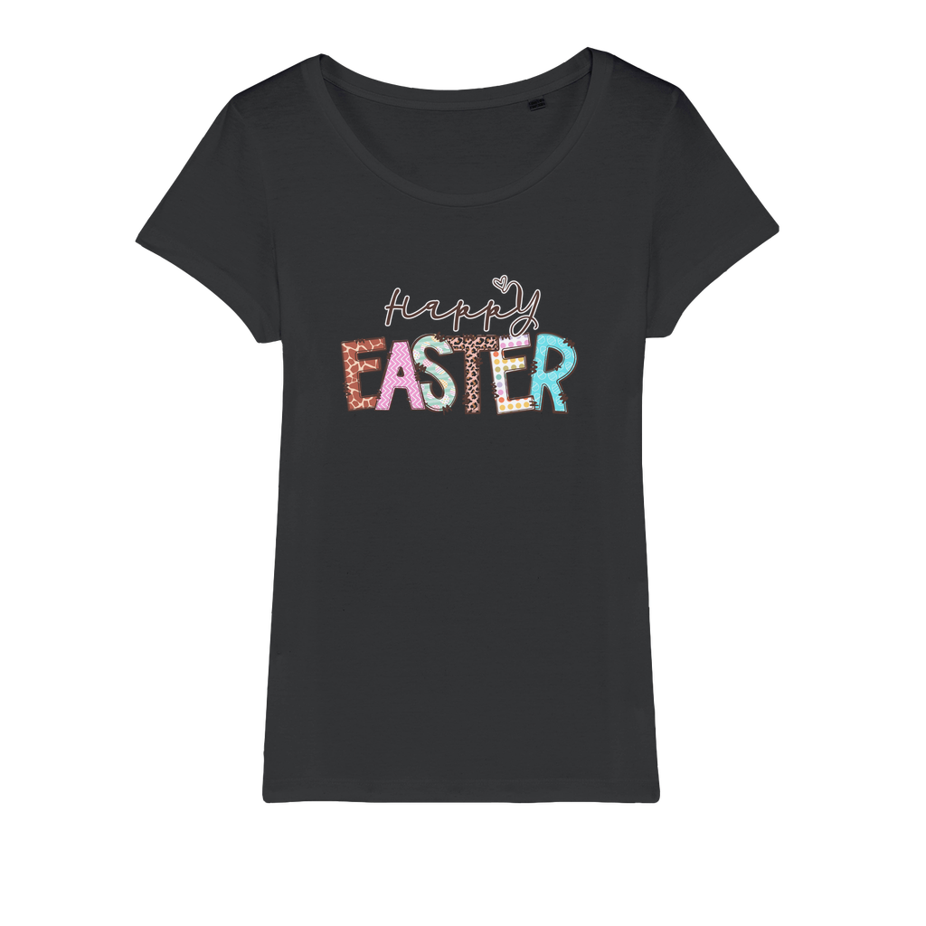 Happy Easter Organic Jersey Womens T-Shirt - DirectlyPersonalised