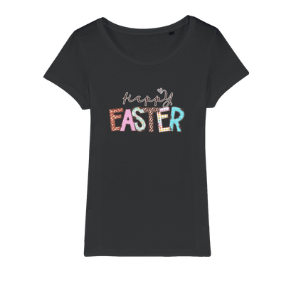 Happy Easter Organic Jersey Womens T-Shirt - DirectlyPersonalised