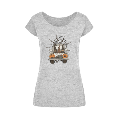 LETS GET SPOOKY Wide Neck Womens T-Shirt XS-5XL - DirectlyPersonalised