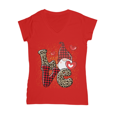 Ladies Valentine Design Classic Women's V-Neck T-Shirt