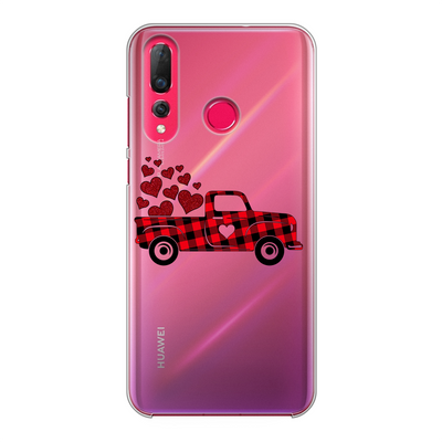 Love Truck Back Printed Transparent Hard Phone Case