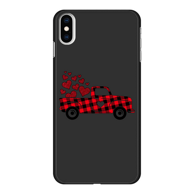 Love Truck Back Printed Black Hard Phone Case