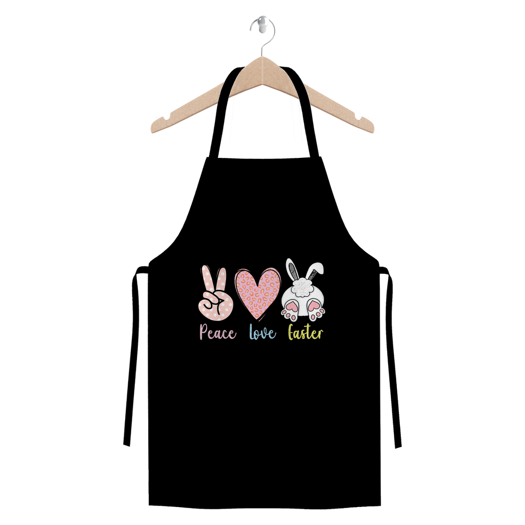 PEACE LOVE EASTER Premium Jersey Apron - DirectlyPersonalised