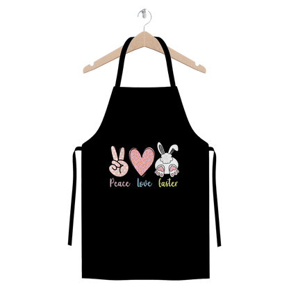 PEACE LOVE EASTER Premium Jersey Apron - DirectlyPersonalised