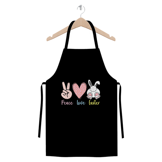 PEACE LOVE EASTER Premium Jersey Apron - DirectlyPersonalised