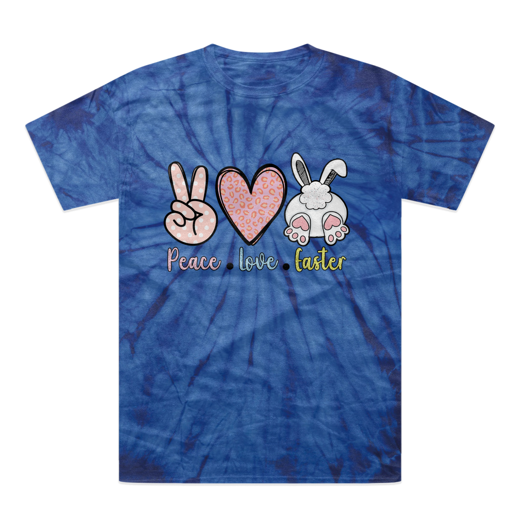 PEACE LOVE EASTER Tonal Spider Tie-Dye T-Shirt - DirectlyPersonalised